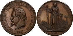 World Coins - France, Medal, Chambre de Commerce de Lille, 1867, Copper, Chaplain,