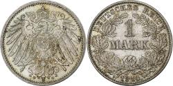 World Coins - GERMANY - EMPIRE, Wilhelm II, Mark, 1914, Karlsruhe, Silver, , KM:14