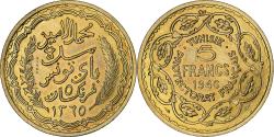 World Coins - Coin, Tunisia, Muhammad al-Amin Bey, 5 Francs, 1946, Paris, ESSAI,
