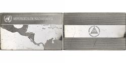 World Coins - France, Medal, United Nations Flags, Nicaragua, Silver,