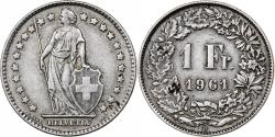 World Coins - Coin, Switzerland, Franc, 1961, Bern, , Silver, KM:24