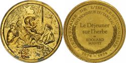 World Coins - France, Medal, Le Déjeuner sur l'Herbe, Edouard Manet, Vermeil,