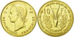 World Coins - Coin, French West Africa, 10 Francs, 1956, , Aluminum-Bronze, KM:E4