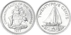 World Coins - Coin, Bahamas, 25 Cents, 1977