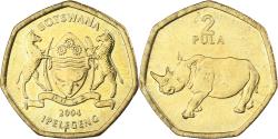 World Coins - Botswana, 2 Pula, 2004, British Royal Mint, Brass plated steel, , KM:25a