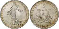 World Coins - France, 2 Francs, Semeuse, 1920, Paris, Silver, , Gadoury:532, KM:845.1