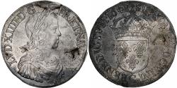 World Coins - France, Louis XIV, Écu à la mèche longue, 1648, Poitiers, Silver,
