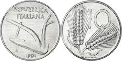 World Coins - Coin, Italy, 10 Lire, 1991, Rome, , Aluminum, KM:93