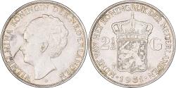 World Coins - Netherlands, Wilhelmina I, 2-1/2 Gulden, 1931, Utrecht, Silver,