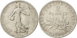 World Coins - Coin, France, Semeuse, 2 Francs, 1905, Paris, , Silver, KM:845.1