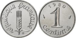 World Coins - France, Centime, Épi, 1980, Paris, série FDC, Stainless Steel,