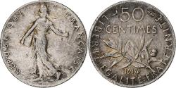 World Coins - France, Semeuse, 50 Centimes, 1914, Paris, , Silver, KM:854,Gadoury 420
