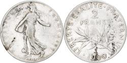 World Coins - Coin, France, Semeuse, 2 Francs, 1900, Paris, , Silver, KM:845.1