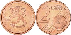 World Coins - Finland, 2 Euro Cent, 2004, Paris, , Copper Plated Steel, KM:99