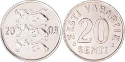 World Coins - Coin, Estonia, 20 Senti, 2003, no mint, , Nickel plated steel, KM:23a