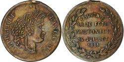 World Coins - France, Medal, Souvenir de la Fête Nationale du 14 Juillet, 1881, Brass