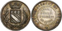 World Coins - France, Token, Conseil central d'hygiène de l'Aube, Silver,