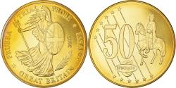 World Coins - Great Britain, 50 Euro Cent, 2002, unofficial private coin, , Copper
