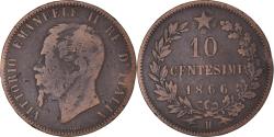 World Coins - Coin, Italy, Vittorio Emanuele II, 10 Centesimi, 1866, Birmingham,