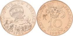 World Coins - France, 10 Francs, Conquête de l'espace, 1983, MDP, Pattern, Copper-nickel