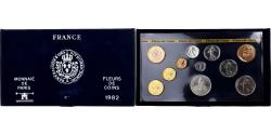 World Coins - France, Coffret 1 c. à 50 frs., 1982, MDP, série FDC,