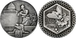 World Coins - France, Token, Caisse d'Epargne de Valenciennes, Silver,