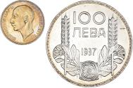 World Coins - Coin, Bulgaria, 100 Leva, 1937, Royal Mint, , Silver, KM:45