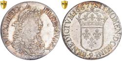 World Coins - France, Louis XIV, Écu au portrait apollinien, 1667, Rennes, Silver, PCGS