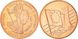 World Coins - Great Britain, Euro Cent, 2002, unofficial private coin, , Copper