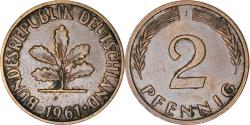 World Coins - Coin, GERMANY - FEDERAL REPUBLIC, 2 Pfennig, 1961, Hambourg, , Bronze