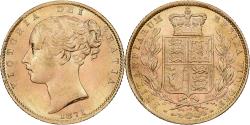 World Coins - United Kingdom, Victoria, 1 Sovereign, 1871, London, Gold, , KM:736.2