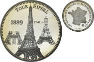 World Coins - France, Medal, Les plus beaux trésors du patrimoine de France, Tour Eiffel