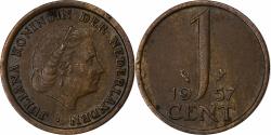World Coins - Netherlands, Juliana, Cent, 1957, Bronze, , KM:180