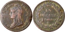 World Coins - Coin, France, Decime, AN 8, Bordeaux, , Bronze, Gadoury:187a