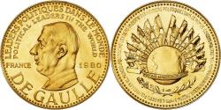 World Coins - France, Medal, Charles De Gaulle, 1980, , Gold