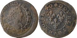 World Coins - France, Louis XIII, Double Tournois, 1640, Feurs, Copper, , Gadoury:11