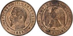 World Coins - France, Napoleon III, 10 Centimes, 1853, Lille, Bronze, , Gadoury:248