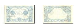 World Coins - Banknote, France, 5 Francs, 5 F 1912-1917 ''Bleu'', 1915, 1915-04-02, AU(55-58)