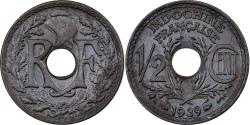World Coins - French Indo-China, 1/2 Cent, 1939, Paris, Bronze, , KM:20