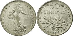 World Coins - Coin, France, Semeuse, 50 Centimes, 1909, , Silver, Gadoury:420