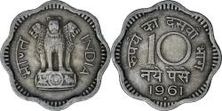 World Coins - INDIA-REPUBLIC, 10 Naye Paise, 1961, Copper-nickel, , KM:24.2