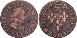 World Coins - France, Louis XIII, Double Tournois, 1616, Amiens, Copper, , CGKL:266