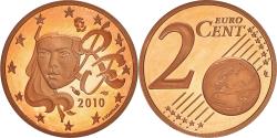 World Coins - France, 2 Euro Cent, 2010, Paris, BE, , Copper Plated Steel, Gadoury:2