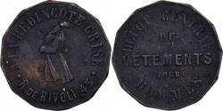 World Coins - France, Token, A la Redingote Grise, Manufacture d'Habillement, Paris, Copper