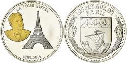 World Coins - France, Medal, Les Joyaux de Paris, La Tour Eiffel, 2014, , Silver