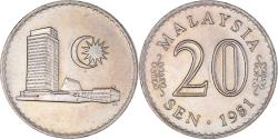 World Coins - Coin, Malaysia, 20 Sen, 1981, Franklin Mint, , Copper-nickel, KM:4