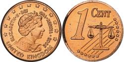 World Coins - United Kingdom, Euro Cent, Fantasy euro patterns, 2002, Copper Plated Steel