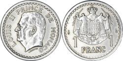 World Coins - Coin, Monaco, Louis II, Franc, 1943, , Aluminum, KM:120