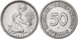 World Coins - GERMANY - FEDERAL REPUBLIC, 50 Pfennig, 1949, Stuttgart, Copper-nickel