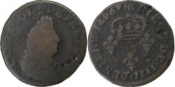 World Coins - France, Louis XIV, 4 Deniers, 1696, Strasbourg, Copper, , Gadoury:83
